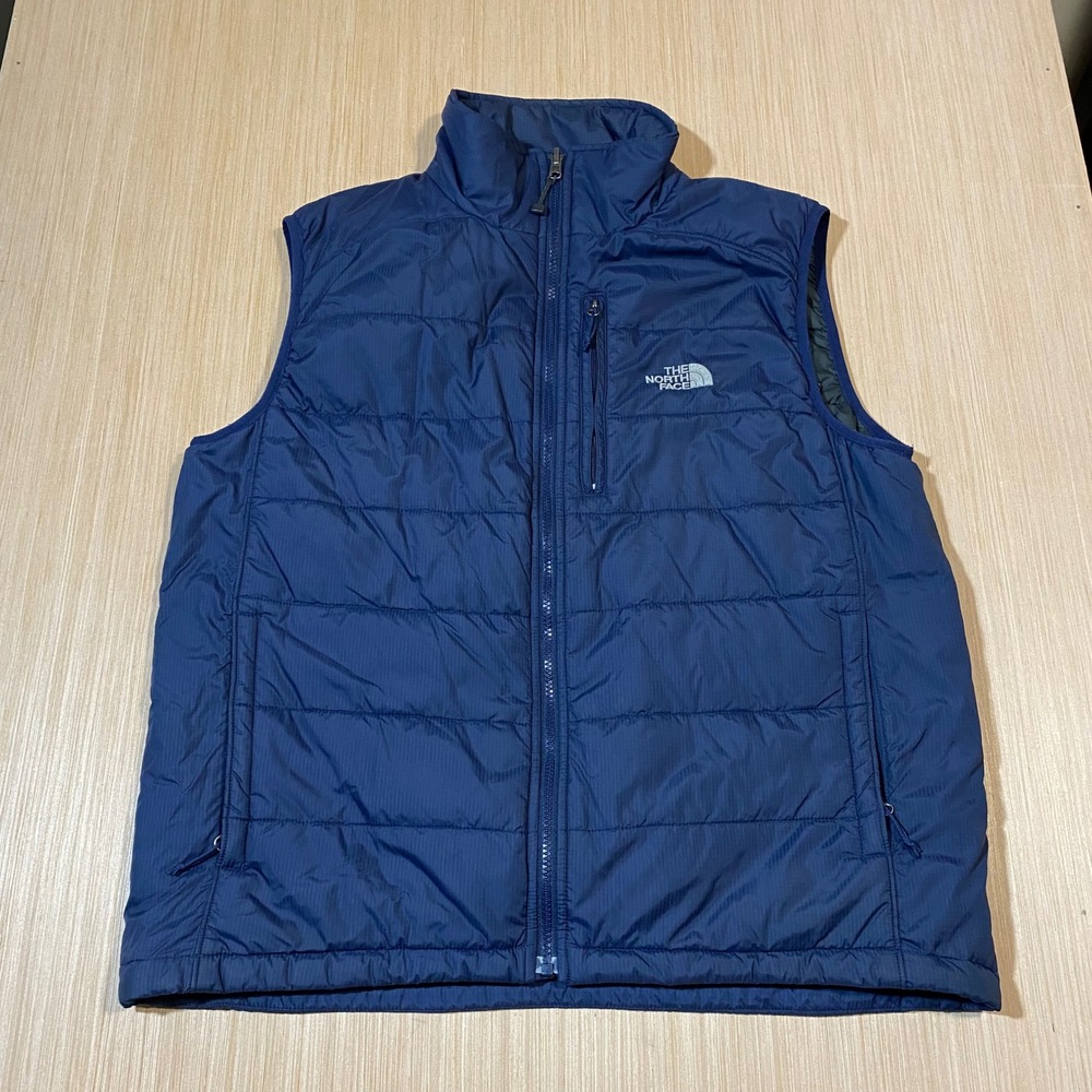 The North Face Mens Thermoball Primaloft Insulated Vest Navy Blue Large L